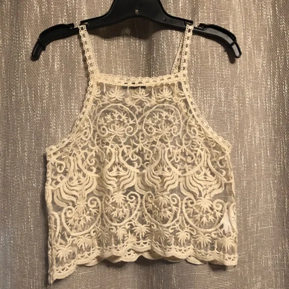 Soprano Lace Sheer Tank Top - Size S - Picture 4 of 4